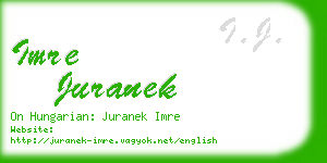 imre juranek business card